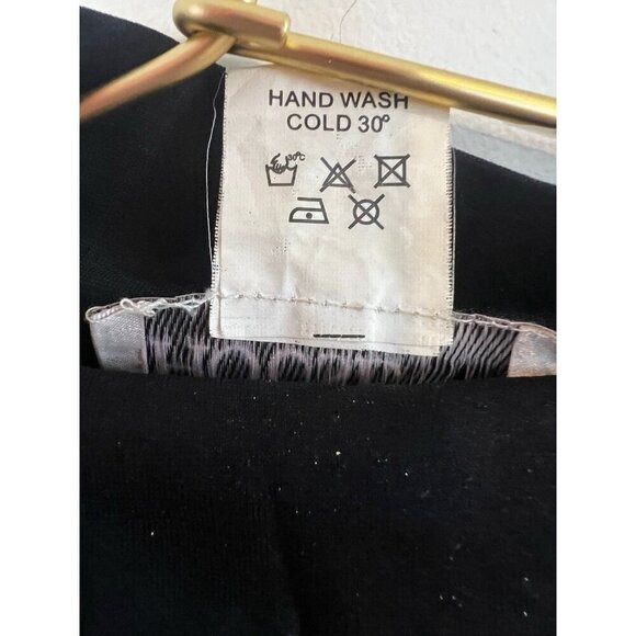 House London Bodycon Leotard Bodysuit Shirt Black Cutout - Picture 2 of 11